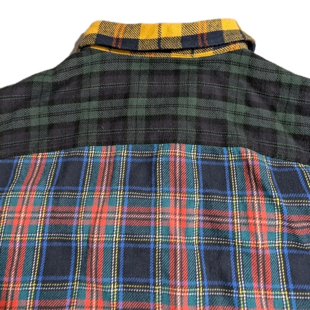 American Eagle Heavyweight Patchwork Flannel Shir… - image 8